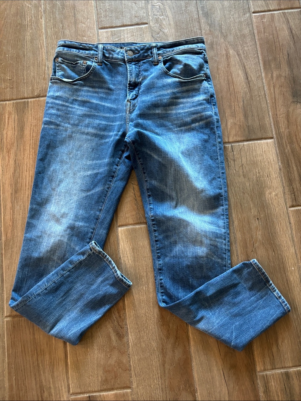 American Eagle Outfitters Athletic Straight Blue Jeans
